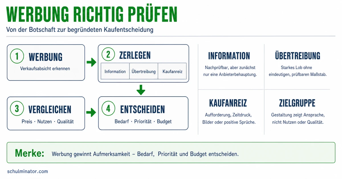 Werbung erkennen und Kaufentscheidungen prüfen