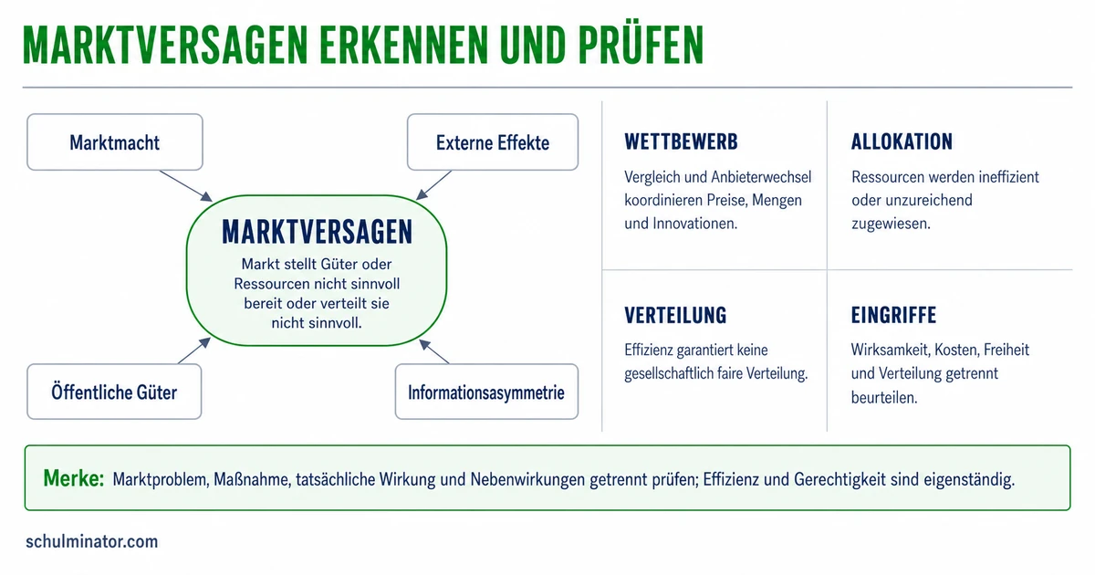 Wettbewerb und Marktversagen einfach erklärt