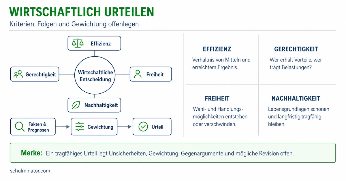 Wirtschaftliche Entscheidungen beurteilen: Methode