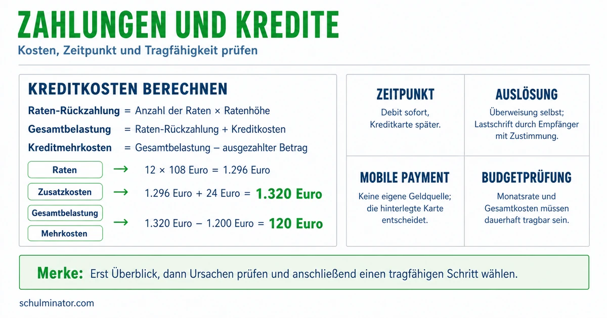 Zahlungsverkehr und Schulden sicher beurteilen