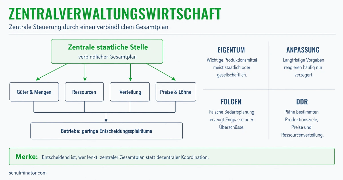 Zentralverwaltungswirtschaft einfach erklärt